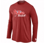 Philadelphia Phillies Long Sleeve T-Shirt RED