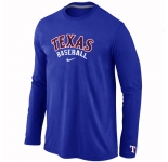 Texas Rangers  Long Sleeve T-Shirt Blue
