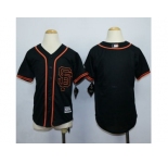 Youth MLB San Francisco Giants Blank Black Alternate Stitched Jerseys