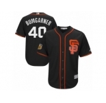 Youth Majestic San Francisco Giants #40 Madison Bumgarner Authentic Black 2017 Spring Training Cool Base MLB Jersey