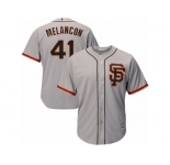 Youth Majestic San Francisco Giants #41 Mark Melancon Replica Grey Road 2 Cool Base MLB Jersey
