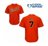 Youth Majestic San Francisco Giants #7 Aaron Hill Authentic Orange Alternate Cool Base MLB Jersey