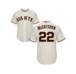 Youth San Francisco Giants #22 Andrew McCutchen Cream Cool Base Stitched MLB Jersey