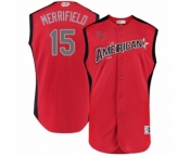 Youth Kansas City Royals #15 Whit Merrifield Authentic Red American League 2019 Baseball All-Star Jersey