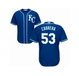 Youth Majestic Kansas City Royals #53 Melky Cabrera Replica Blue Alternate 2 Cool Base MLB Jersey