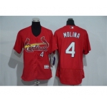 Women St.Louis Cardinals #4 Yadier Molina Red Flexbase Authentic Collection Stitched Baseball Jersey