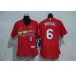 Women St.Louis Cardinals #6 Stan Musial Red Flexbase Authentic Collection Stitched Baseball Jersey