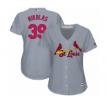 Women's Majestic St. Louis Cardinals #39 Miles Mikolas Authentic Grey Road Cool Base MLB Jersey