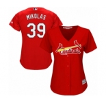 Women's Majestic St. Louis Cardinals #39 Miles Mikolas Authentic Red Alternate Cool Base MLB Jersey