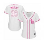 Women's Majestic St. Louis Cardinals #39 Miles Mikolas Authentic White Fashion Cool Base MLB Jersey