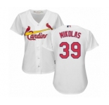 Women's Majestic St. Louis Cardinals #39 Miles Mikolas Authentic White Home Cool Base MLB Jersey