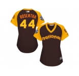 Women's Majestic St. Louis Cardinals #44 Trevor Rosenthal Authentic Brown 2016 All-Star National League BP Cool Base MLB Jersey