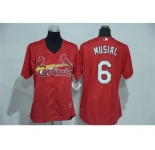 Women's St. Louis Cardinals #6 Stan Musial Majestic Red Cool Base Player Jersey