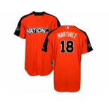 Youth Majestic St. Louis Cardinals #18 Carlos Martinez Replica Orange National League 2017 MLB All-Star MLB Jersey