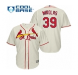 Youth Majestic St. Louis Cardinals #39 Miles Mikolas Authentic Cream Alternate Cool Base MLB Jersey