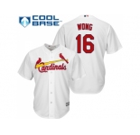 Youth St.Louis Cardinals #16 Kolten Wong White Cool Base Stitched MLB Jersey