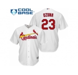 Youth St.Louis Cardinals #23 Marcell Ozuna White Cool Base Stitched MLB Jersey