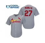 Youth St.Louis Cardinals #27 Jhonny Peralta Grey Cool Base Stitched MLB Jersey