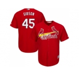 Youth St.Louis Cardinals #45 Bob Gibson Red Cool Base Stitched MLB Jersey