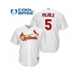 Youth St.Louis Cardinals #5 Albert Pujols White Cool Base Stitched MLB Jersey
