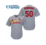 Youth St.Louis Cardinals #50 Adam Wainwright Grey Cool Base Stitched MLB Jersey