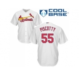 Youth St.Louis Cardinals #55 Stephen Piscotty White Cool Base Stitched MLB Jersey