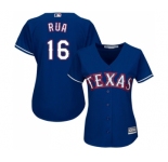 Women's Majestic Texas Rangers #16 Ryan Rua Replica Royal Blue Alternate 2 Cool Base MLB Jersey