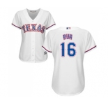 Women's Majestic Texas Rangers #16 Ryan Rua Replica White Home Cool Base MLB Jersey