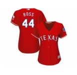Women's Majestic Texas Rangers #44 Tyson Ross Authentic Red Alternate Cool Base MLB Jersey