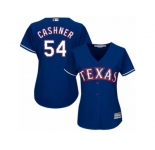 Women's Majestic Texas Rangers #54 Andrew Cashner Authentic Royal Blue Alternate 2 Cool Base MLB Jersey