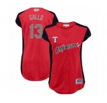 Women's Texas Rangers #13 Joey Gallo Authentic Red American League 2019 Baseball All-Star Jersey