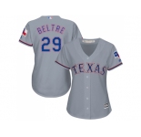 Women's Texas Rangers #29 Adrian Beltre Grey Road Stitched MLB Jersey