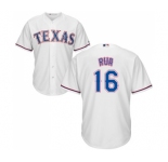 Youth Majestic Texas Rangers #16 Ryan Rua Authentic White Home Cool Base MLB Jersey