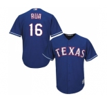 Youth Majestic Texas Rangers #16 Ryan Rua Replica Royal Blue Alternate 2 Cool Base MLB Jersey