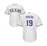 Youth Majestic Texas Rangers #19 Jurickson Profar Authentic White Home Cool Base MLB Jersey