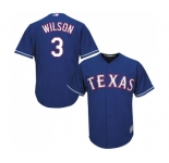 Youth Majestic Texas Rangers #3 Russell Wilson Replica Royal Blue Alternate 2 Cool Base MLB Jersey