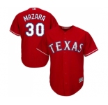 Youth Majestic Texas Rangers #30 Nomar Mazara Replica Red Alternate Cool Base MLB Jersey