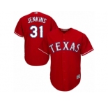 Youth Majestic Texas Rangers #31 Ferguson Jenkins Authentic Red Alternate Cool Base MLB Jersey