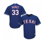 Youth Majestic Texas Rangers #33 Martin Perez Replica Royal Blue Alternate 2 Cool Base MLB Jersey