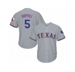 Youth Majestic Texas Rangers #5 Mike Napoli Replica Grey Road Cool Base MLB Jersey