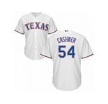 Youth Majestic Texas Rangers #54 Andrew Cashner Replica White Home Cool Base MLB Jersey