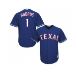 Youth Texas Rangers #1 Elvis Andrus Blue Cool Base Stitched MLB Jersey