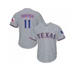 Youth Texas Rangers #11 Yu Darvish Grey Cool Base Stitched MLB Jersey