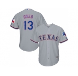 Youth Texas Rangers #13 Joey Gallo Grey Cool Base Stitched MLB Jersey