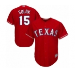Youth Texas Rangers #15 Nick Solak Authentic Red Alternate Cool Base Baseball Player Jersey