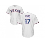 Youth Texas Rangers #17 Shin-Soo Choo White Cool Base Stitched MLB Jersey
