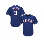 Youth Texas Rangers #3 Russell Wilson Blue Cool Base Stitched MLB Jersey