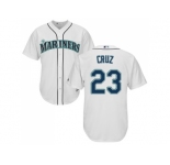 Youth Seattle Mariners #23 Nelson Cruz White Cool Base Stitched MLB Jersey