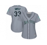 Women's Majestic Seattle Mariners #33 Drew Smyly Authentic Grey Road Cool Base MLB Jersey