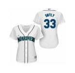 Women's Majestic Seattle Mariners #33 Drew Smyly Replica White Home Cool Base MLB Jersey